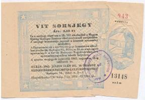 Budapest 1965. "VIT" sorsjegy 3,5Ft értékében (3x) közte 2db sorszámkövető T:II,III