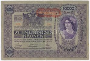 1918. 10.000K hátlap rajzos, "DEUTSCHÖSTERREICH" felülbélyegzéssel T:III