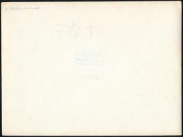 cca 1940 Fóti gazdák, fotó, hátulján feliratozva, pecséttel jelzett (Magyar Film Iroda), 17,5×23,5 c...