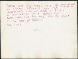 1971 Franco Nero és Marilú Tolo az "Egy rendőrfelügyelő vallomása az államügyésznek" című ...