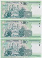 1998-2007. 200Ft (3x) mind klf évjárat illetve betűjel T:III