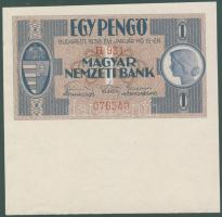 1938. 1P alsó ívszéllel T:I