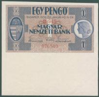 1938. 1P alsó ívszéllel T:I