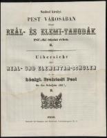 1852 A Pest városában létező reál- ás elemi tanodák áttekintése az 1851/2-iki iskolai tanévben, 23p