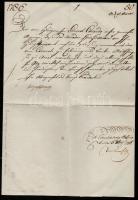 1786 Graf Karl von Caramelli lovassági tábornok saját kézzel aláírt levele háborús ügyben az aradi erőditmény parancsokságának / Autograph signed letter of Count Karl von Caramelli participant of 7 year war to the Arad fort.