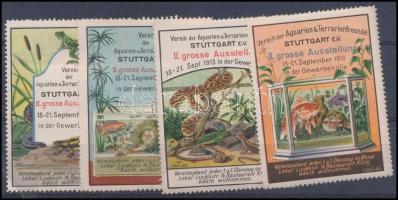 1897 Berlin vásári levélzáró 3 db + 1913 Stuttgart vásári levélzáró 4 db klf