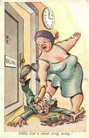 5 db régi humoros motívumlap, közte több Kaszás Jámbor szignált lap / 5 pre-1945 humour motive cards...