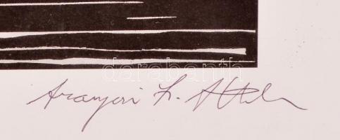 Aranyosi Sz. Attila (1960- ): Aranymadár, c-print, papír, jelzett, üvegezett keretben, 30×20 cm