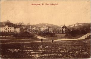 1913 Budapest II. Marczibányi tér, villák. Kapható kizárólag a Merkl-féle dohánytőzsdében. Lövőház utca 22. (EK)