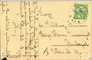 1913 Budapest II. Marczibányi tér, villák. Kapható kizárólag a Merkl-féle dohánytőzsdében. Lövőház u...