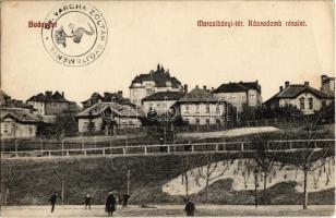 1911 Budapest II. Marczibányi tér, Rózsadomb részlet, villák. Podhraczky Istvánné kiadása 945.