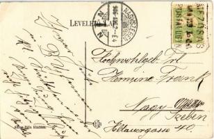 1906 Berettyóújfalu, Árpádházi királyok korabeli csonkatorony. Adler Béla kiadása