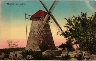 1916 Mezőtúr, szélmalom. Borbély Gyula kiadása / windmill