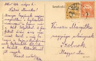 1916 Mezőtúr, szélmalom. Borbély Gyula kiadása / windmill