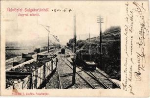 1903 Salgótarján, Zagyvai rakodó, iparvasút. Polacsek J. kiadása / industrial railway