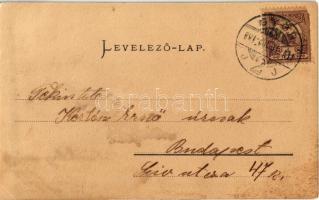 1901 Győr, Széchenyi tér, Raab Lajos üzlete. Gigler Béla kiadása