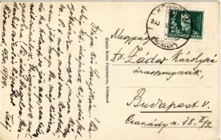 1930 Körmend, Korona szálló, étterem kerthelyisége. Haber fényképész kiadása