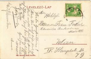 Mór, Honvéd szobor feldíszítve. Reszler Jakab kiadása