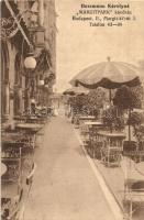 1914 Budapest II. Margit körút 1. Heszmann Károlyné Margitpark kávéháza, terasz (r)