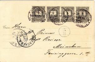 1898 (Vorläufer!) Miskolc, Erzsébet tér, Széchenyi utca, Városháztér, pavilon. Ferenczi B. kiadása, ...