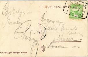 Szák, Szákszend; iskola, nagyvendéglő, fűszerüzlet. Markovits Gyula fényképész kiadása