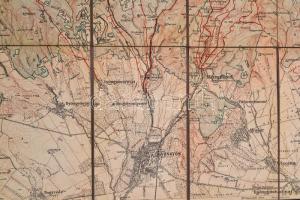 1929 A Mátra turista térképe, kiadja: M. kir. állami térképészet, vászontérkép, 55×85 cm