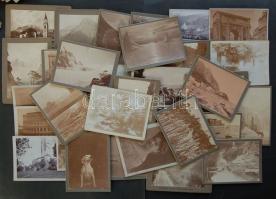 FOTÓ tétel, 116 db 1900 körüli 8x11 cm keményhátú fotó, olasz és osztrák város és tájképek RAGÁNY PI...