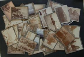 FOTÓ tétel, 116 db 1900 körüli 8x11 cm keményhátú fotó, olasz és osztrák város és tájképek RAGÁNY PI...