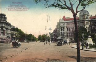 1915 Budapest VI. Andrássy úti körönd, omnibusz (EK)