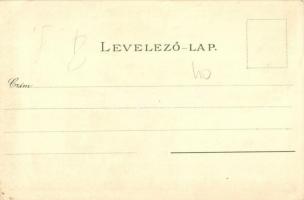 Budapest V. Dorottya utca, omnibusz, fiáker, üzlet. Kuenstlerpostkarte No. 1935. von Ottmar Zieher K...