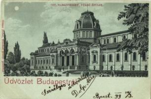 1899 Budapest XIII. Margitsziget, fürdőépület. Ottmar Zieher litho (EK)