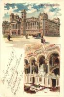 1900 Budapest V. Igazságügyi palota, belső. Kunstanstalt "Kosmos" S. IX. Art Nouveau litho (fa)