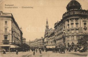 Budapest VIII. Erzsébet körút (Blaha Lujza tér), villamos, üzletek, fogorvosi rendelő (EK)