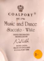 Coalport táncosnő, fehérmázas, jelzett (tervező:Neil Welch), apró kopás nyomokkal, m: 25 cm