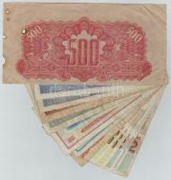 14db-os vegyes külföldi bankjegy tétel, közte Csehszlovákia 1944. 500K T:III,III- ly.
14pcs of vari...