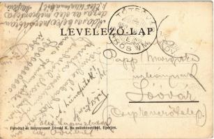 1909 Abos, Obisovce; vasútállomás. Felvétel és fénynyomat Divald K. fia / Bahnhof / railway station