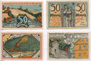 Németország / Weimari Köztársaság / Wartha 1921. 4db klf szükségpénz T:I-,II Germany / Weimar Republic / Wartha 1921. 4pcs of diff necessity notes C:AU,XF