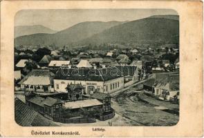 1909 Kovászna, Covasna; Pokolsár gyógyfürdő, Manya Dávid üzlete. Bogdán F. fényképész / spa, shop (EK)