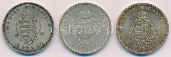 1935. 2P Ag "Pázmány" + 2P Ag "Rákóczi" + 1936. 2P Ag "Liszt Ferenc" T...