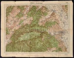 cca 1910 4 db katonai térkép Salgótarján, Miskolc és más.