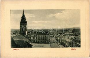 1911 Losonc, Lucenec; látkép templommal. W.L. Bp. 4703/k. Kármán Zsigmond kiadása / general view with church