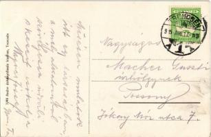 1905 Trencsén, Trencín; útépítés, háttérben szélmalom. Andor dohánytőzsde kiadása / road constructio...