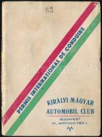1932 A Királyi Magyar Automobil Club fényképes nemzetközi vezetői engedélye