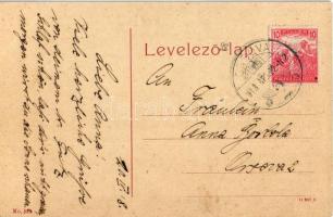 1918 Versec, Vrsac, Werschetz; Községi elemi és polgári leányiskola. W.L. (?) No. 584. / Gemeinde El...