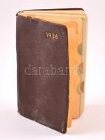 1936 Orvosi évkönyv, Bp., Magyar Pharma Gyógyáru, kissé kopott bőrkötésben