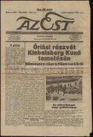 1932 Az Est politikai napilap 23. évf. 232. száma, címlapon Klebelsberg Kunó temetésével