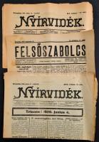 1928 A Felsőszabolcs és a Nyírvidék újságok összesen 3 száma.