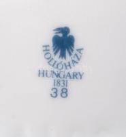 Hollóházi virágos-madaras váza, matricás, jelzett, apró kopásokkal, m: 24,5 cm