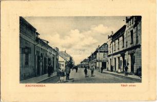 1916 Nagykikinda, Kikinda; Vásár utca, S. Koity, Deutsch L. üzlete. W.L. Bp. 6634. / street view with shops