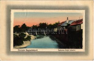 1911 Nagymihály, Michalovce; Laborcz folyó részlete híddal. W.L. Bp. 5639. Freireich kiadása / Laborec riverside with bridge